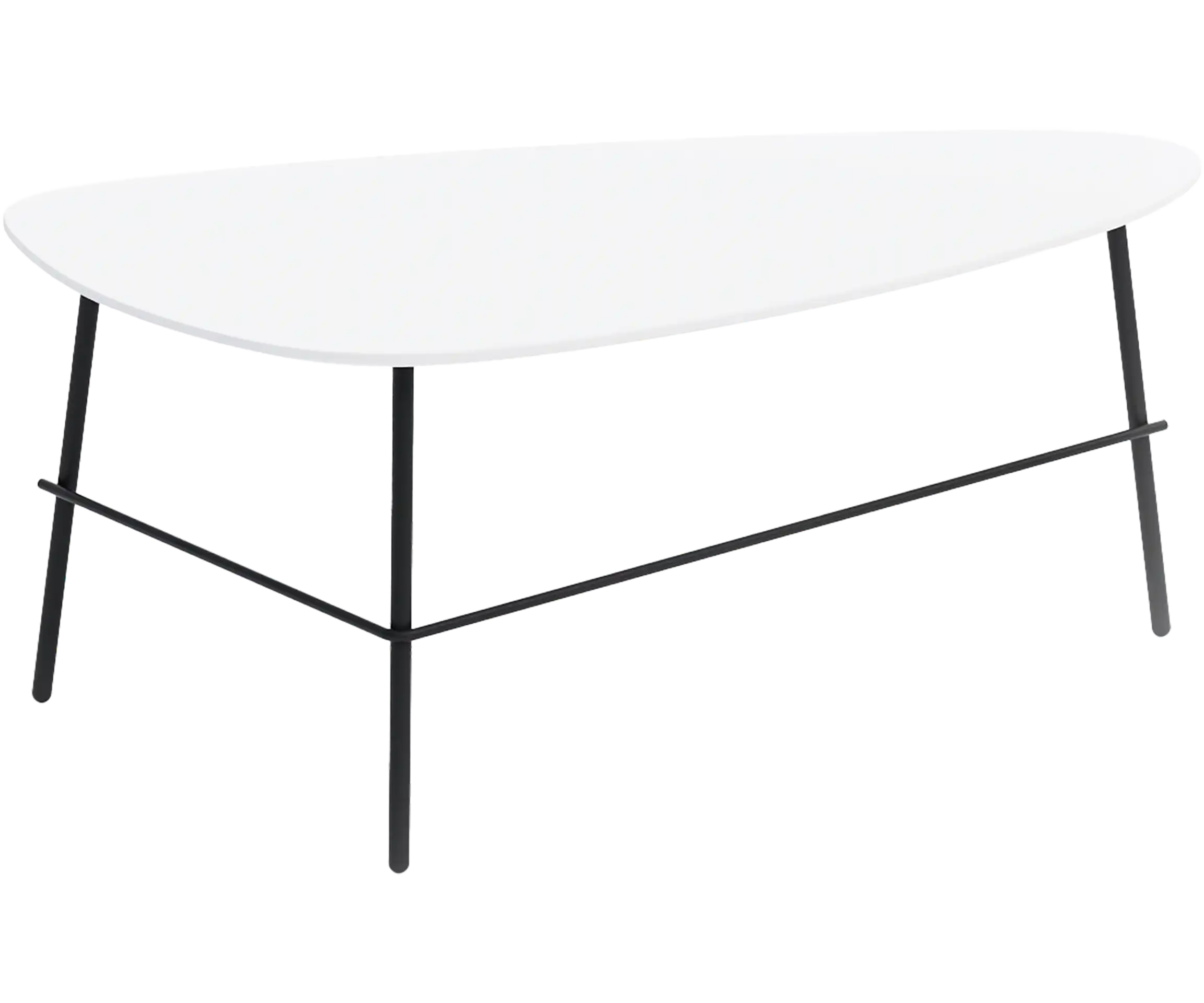 TABLE BASSE ALLONGEE GALET BLANCHE